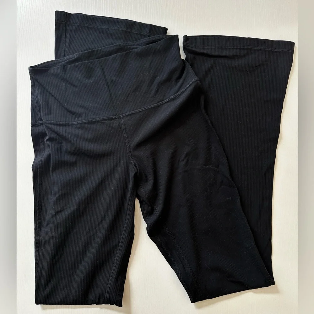 Lululemon Black Flared Leggings - Picture 1 of 4